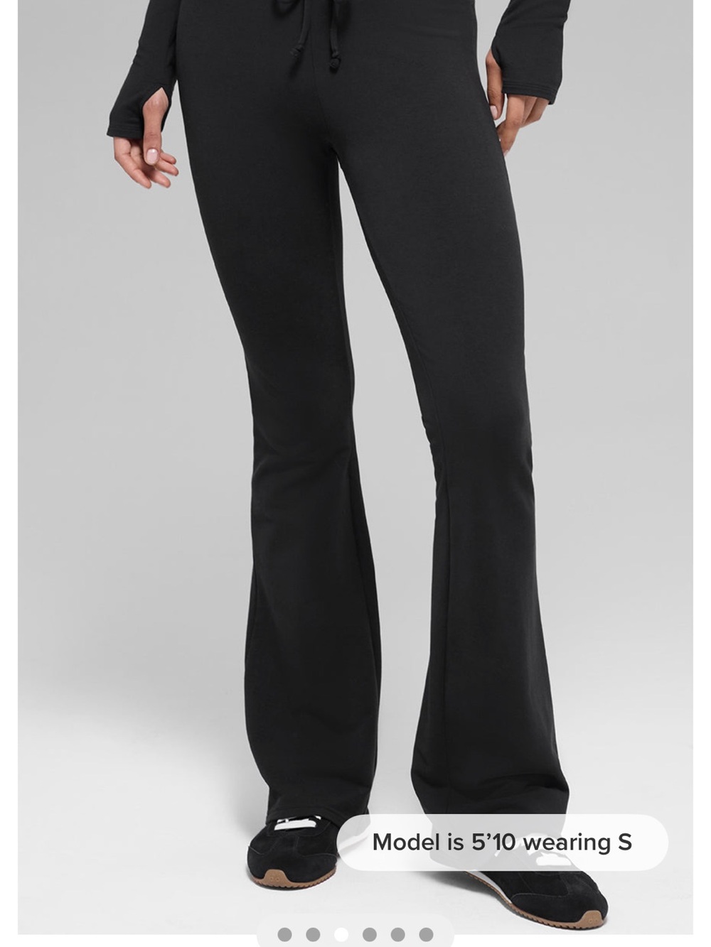 ALO Yoga Black Sway Boot Cut Sweatpant
